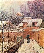 Alfred Sisley Garten im Louveciennes im Schnee oil painting on canvas
